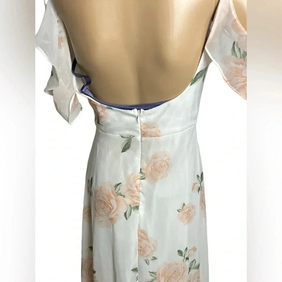 LULU halter Dress ,Sm,Ruffle,sheer,chiffon,PTP 16”, fairycore,princess,romantic - Picture 7 of 17